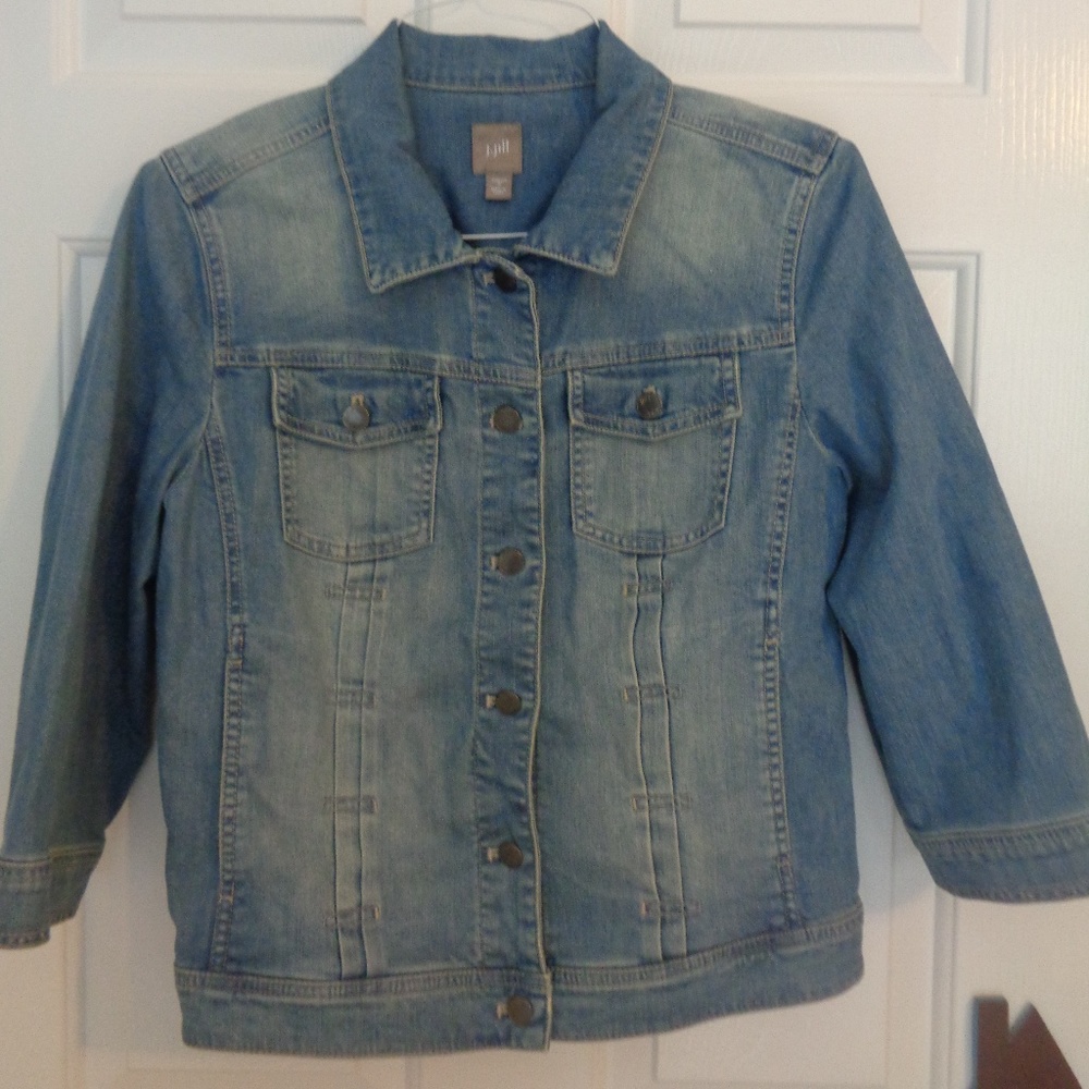 Women's J. Jill Light/Medium Wash Denim Jacket S